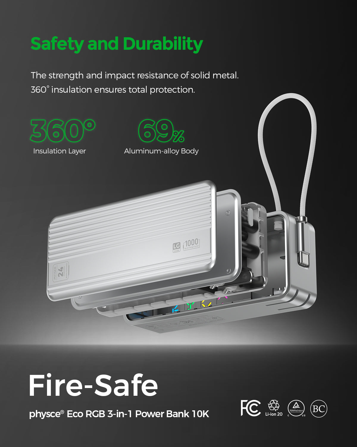 Eco RGB 3-in-1 Power Bank 10K (9600mAh)