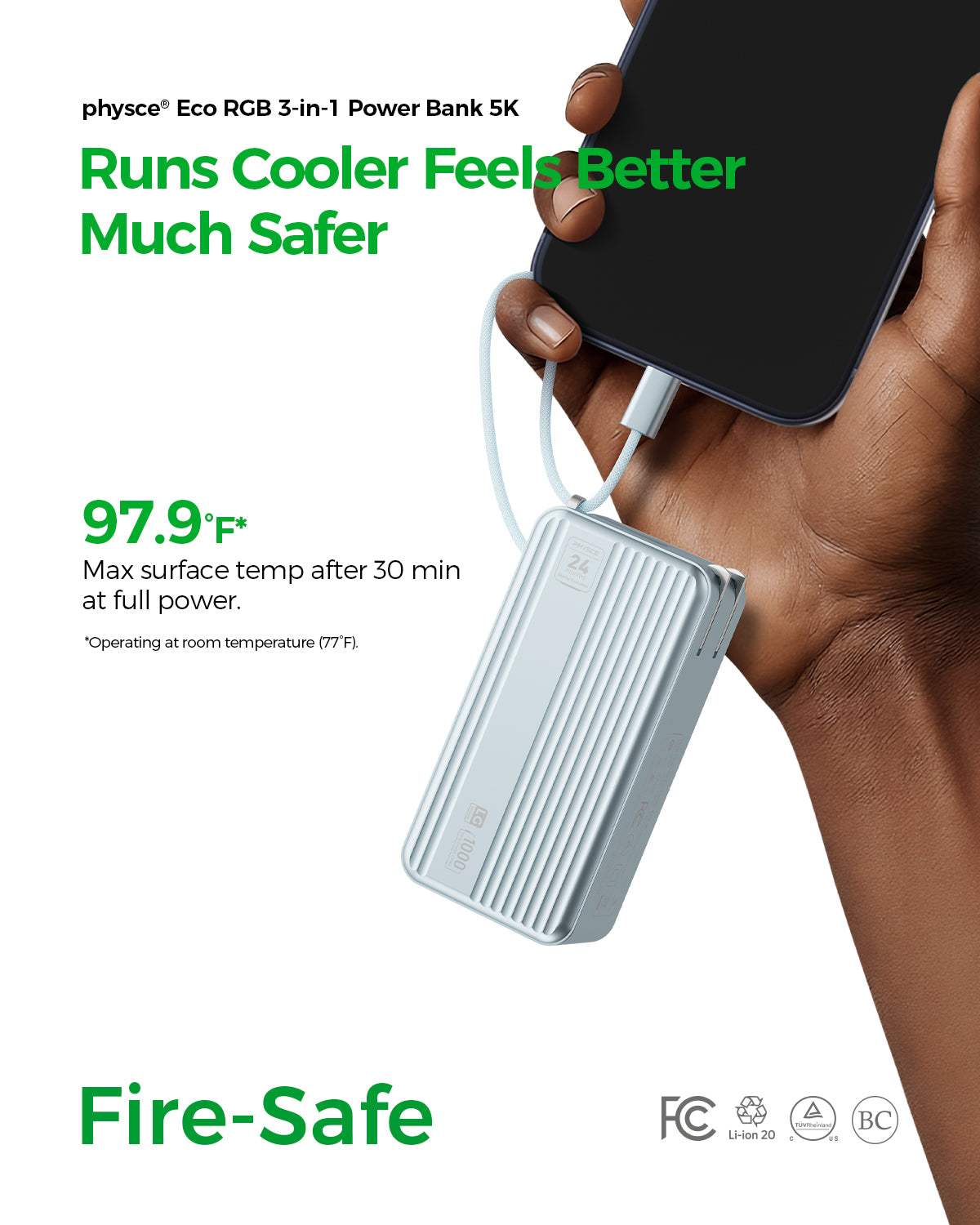 Eco RGB 3-in-1 Power Bank 5K (5000mAh)