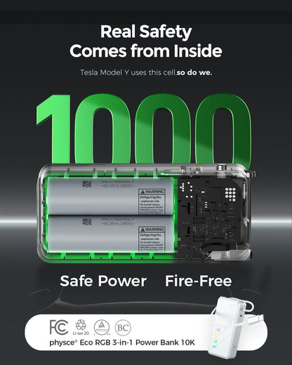 Eco RGB 3-in-1 Power Bank 10K (9600mAh)