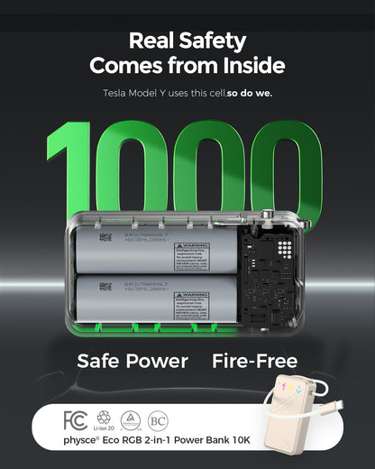 Eco RGB 2-in-1 Power Bank 10K (10000mAh)