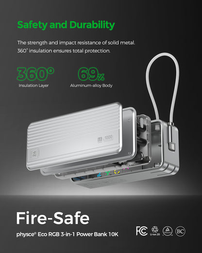 Eco RGB 3-in-1 Power Bank 10K (9600mAh)