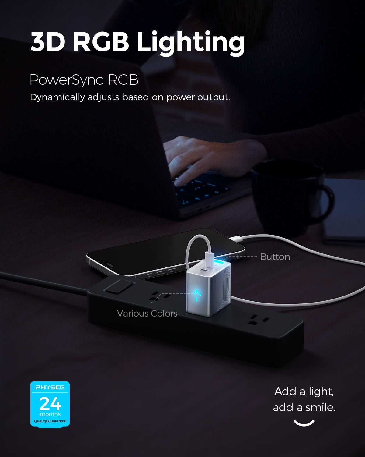 RGB ECO Fast Charger 35W (2 Ports)