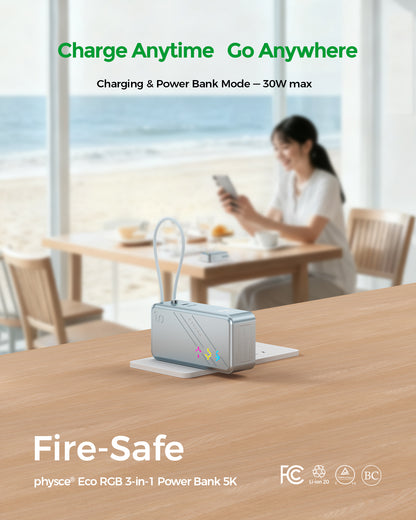 Eco RGB 3-in-1 Power Bank 5K (5000mAh)
