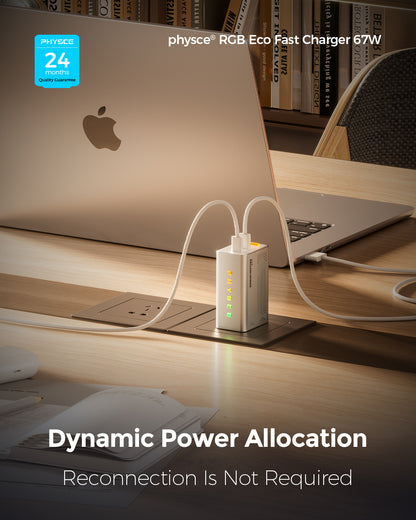 RGB ECO Fast Charger 67W (2 Ports)