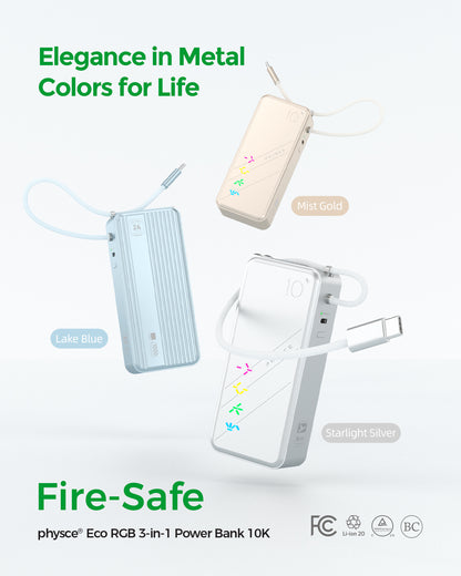 Eco RGB 3-in-1 Power Bank 10K (9600mAh)