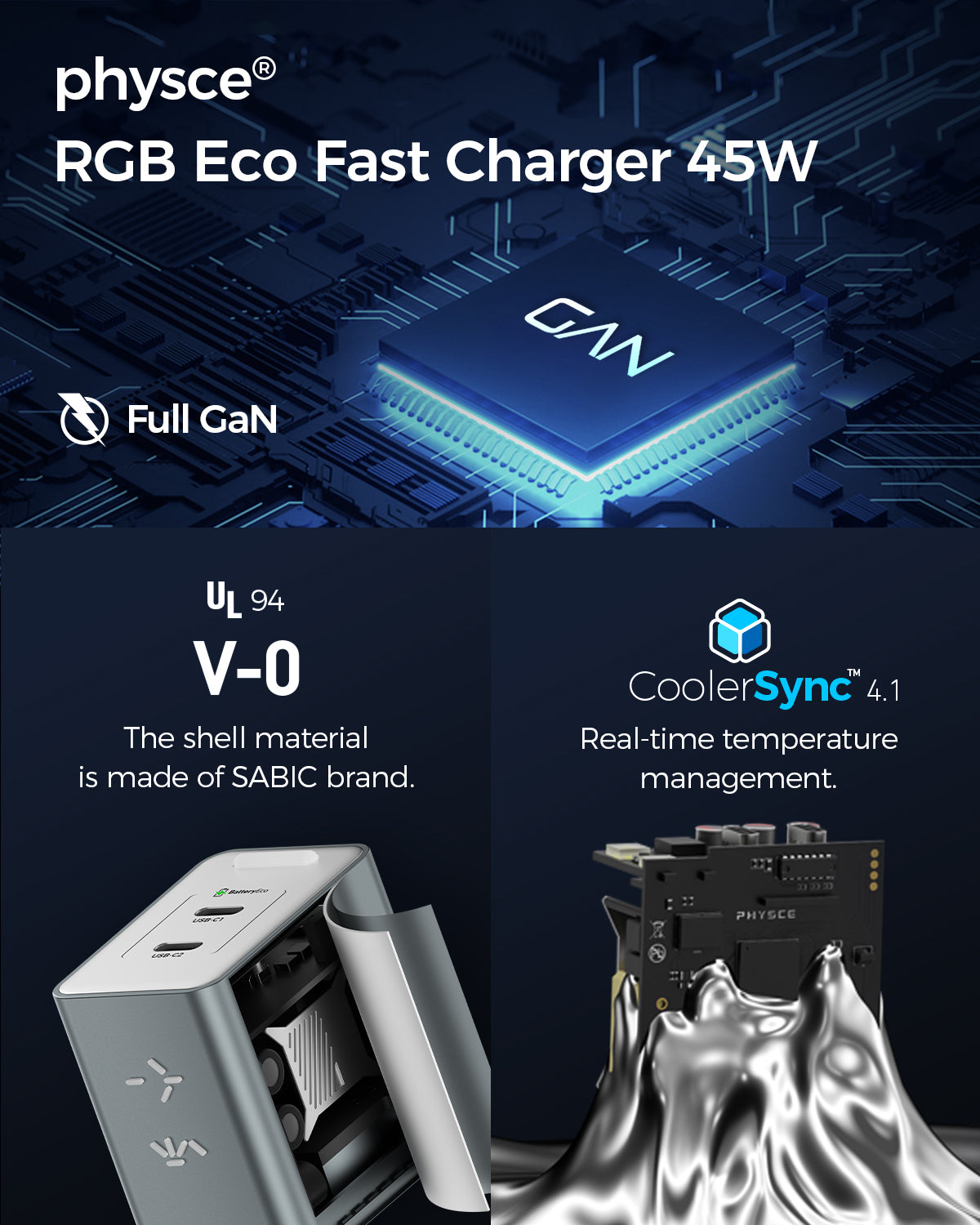 RGB ECO Fast Charger 45W